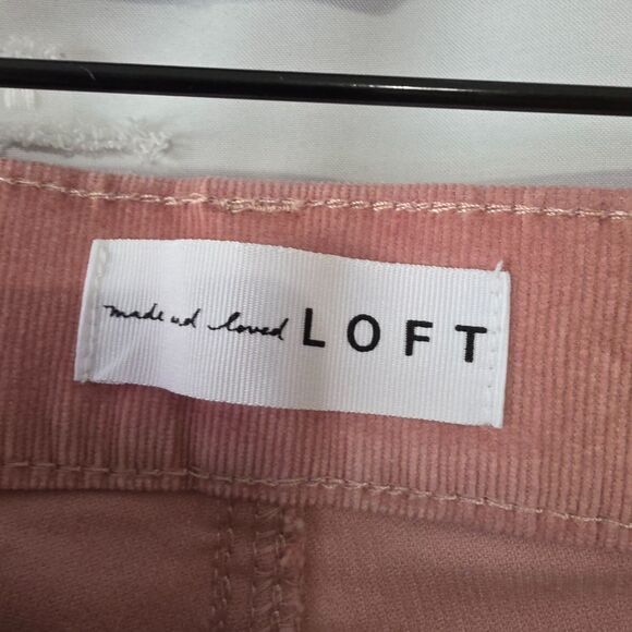 LOFT Soft Dusty Rose Corduroy Slim Pant - Size 10 / 30 - Picture 7 of 11
